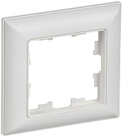 Рамка 1-м BRITE РУ-1-БрАБ арктич. бел./бел. IEK BR-M12-12-K91