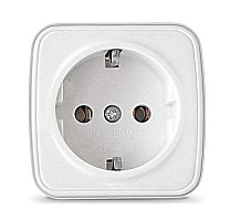 Розетка 1-м ОП Электра 16А IP20 с заземл. бел. Союз 0012