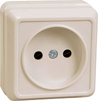 Розетка 1-м ОП Октава 10А IP20 без заземл. крем. GENERICA ERO10-K33-10-DC