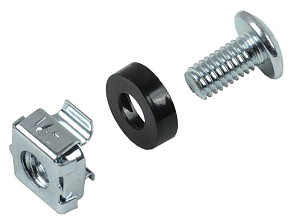 Набор винта с головкой под крестовую отвертку встраиваемая гайка для крепления на 19дюйм профиль (уп.1шт) ITK ITK-HP-28