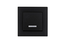 Выключатель 1-клав. с подсветкой Karea RIZZ STAR чер. Makel 88054021