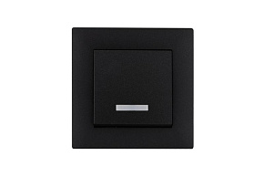 Выключатель 1-клав. с подсветкой Karea RIZZ STAR чер. Makel 88054021