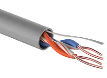 Кабель витая пара U/UTP кат.5E 2х2х24AWG solid CCA PVC сер. (м) PROCONNECT 01-0022-3