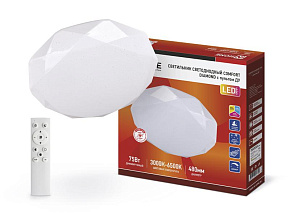 Светильник светодиодный COMFORT DIAMOND 75Вт 3000-6500К 6000лм 230В 480х80мм с пультом ДУ IN HOME 4690612034799