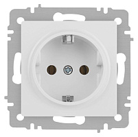 Розетка Accent 6-202-01М 2P+E Schuko 16А-250В IP20 СУ бел. матов. Intro Б0063681