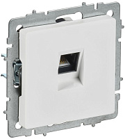 Розетка компьютерная СП BRITE РК10-БрАБ RJ45 кат.5E механизм арктич. бел. IEK BR-K10-1-K91