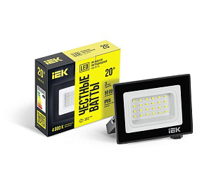 Прожектор светодиодный СДО 06-20 4000К IP65 черн. IEK LPDO601-20-40-K02