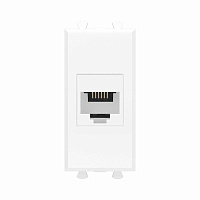 Розетка телефонная 1мод. Avanti "Белое облако" RJ12 без шторок модульная механизм DKC 4400611