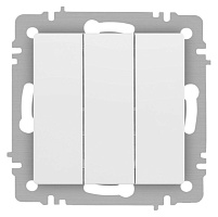 Выключатель Accent 6-106-01М тройной 10А-250В IP20 СУ AL/CU бел. матов. Intro Б0063532