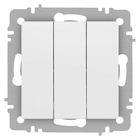 Выключатель Accent 6-106-01М тройной 10А-250В IP20 СУ AL/CU бел. матов. Intro Б0063532