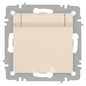 Розетка 1-м СП Accent 6-203-02 16А IP20 250В 2P+E Schuko с крышкой сл.кость Intro Б0063716