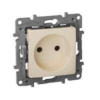 Розетка 1-м СП Etika 16А IP20 250В 2P без заземл. немецк. стандарт винтов. клеммы механизм сл. кость IEK 672320