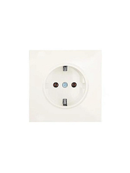 Розетка 1-мест. с/з ПБТ СП ZIMA IP20 16А безвинт. зажим слон. кость LEZARD 704-9088-122BQC