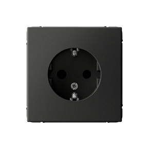 Розетка ArtGallery 16А с заземл. защ. шторки механизм базальт SE GAL001445