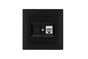 Розетка компьютерная CAT 5+гнездо Karea RIZZ STAR чер. Makel 88054035
