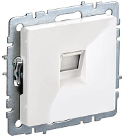 Розетка компьютерная СП RJ45 кат.5E BRITE РК10-БрБ механизм бел. IEK BR-K10-1-K01