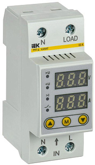 Реле напряжения и тока РНТ-д 1ф 36мм 63А KARAT IEK IVC21-1-63