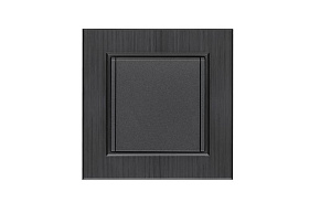 Розетка 1-м с крышкой Karea LINE STAR с заземл. дым. металлик Makel 86050029