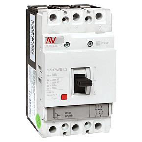 Выключатель автоматический 3п 50А 35кА AV POWER-1/3 TR AVERES EKF mccb-13-50-TR-av