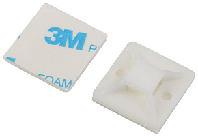 Площадка самоклеящаяся под хомуты 25х25мм NO-225-302 бел. (уп.50шт) Эра Б0066675