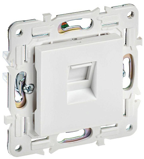 Розетка компьютерная RJ45 кат.5E SKANDY SK-K01W арктич. бел. IEK SK-K10-1-K01