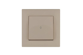 Выключатель проходной 1-клав. Karea RIZZ крем Makel 88010005