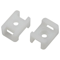 Площадка под хомуты 22х16мм с монтажным отверст. М4 NO-225-305 бел. (уп.50шт) Эра Б0066716