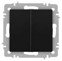 Переключатель Accent 6-107-05 двойн. 10А-250В IP20 СУ AL/CU антрацит Intro Б0063564