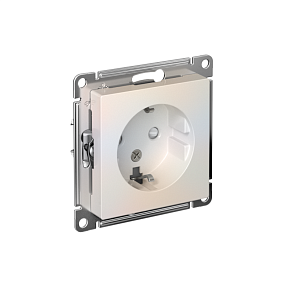 Розетка 1-м СП AtlasDesign 16А IP20 с заземл. защ. шторки механизм жемчуж. SE ATN000445