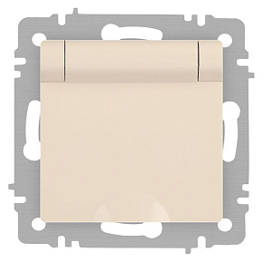 Розетка Accent 6-203-02 2P+E Schuko с крышкой 16А-250В IP20 СУ сл.кость Intro Б0063716