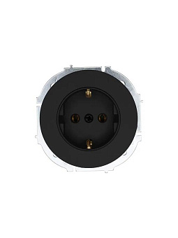 Розетка 1-м OSEN IP20 16А с заземл. ПБТ механизм черн. бархат LEZARD 743-4288-122B