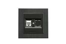 Розетка компьютерная CAT 5+гнездо Karea LINE STAR чер. Makel 86054035