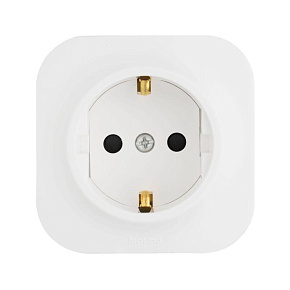 Розетка 1-м ОП Quteo 16А IP20 2P+E с заземл. без защ. шторок бел. IEK 782211