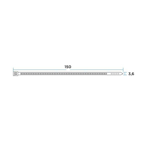 Хомут кабельный 3.6х150 нейл. черн. (уп.100шт) Rexant 07-0151-4