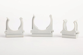 Держатель для труб (клипса) d20мм для монтажн. пистолета пластик Ruvinil К01220