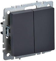 Выключатель 2-кл. СП BRITE ВС10-2-0-БрГ 10А механизм графит IEK BR-V20-0-10-K53