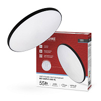 Светильник светодиодный NEO SIMPLE-5565-BL 55Вт 6500К 4400лм 230В 375х59мм черн. IN HOME 4690612060835