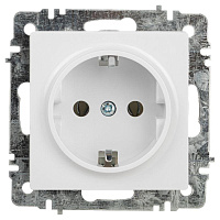 Розетка Intro Accent 6-202-01 2P+E Schuko 16А-250В IP20 СУ AL/CU бел. Intro Б0063678