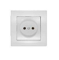 Розетка 1-м СП Бриллиант 16А IP20 без заземл. бел. UNIVersal 7947588