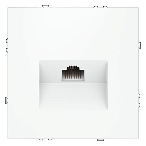 Розетка компьютерная 1-м СП S70 RJ45 кат.6 механизм бел. матов. Voltum VLS060102