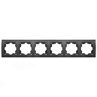 Рамка 6-м Бриллиант горизонт. графит Universal 1030-Gr