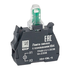 Лампа сменная с основанием XB4 зел. 230В PROxima EKF XB4-EML-G