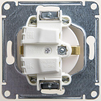 Розетка 1-м СП Glossa 16А IP20 с заземл. механизм перламутр. SE GSL000643
