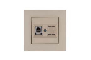 Розетка компьютерная CAT 5+гнездо Karea RIZZ крем Makel 88010035