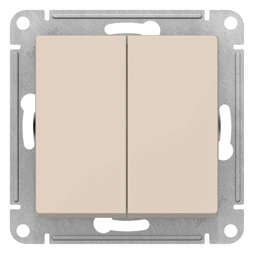 Переключатель перекрестный 2-кл. AtlasDesign 2хсх.7 10АХ механизм беж. SE ATN000273