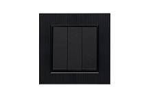 Выключатель 3-клав. 1 вход 3 выхода Karea LINE STAR чер. Makel 86054091