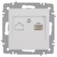 Розетка Intro Accent 6-303-01 информационная RJ45 IP20 СУ бел. Intro Б0063624