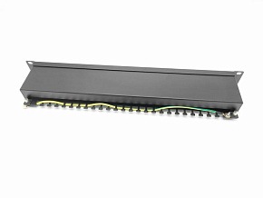 Патч-панель 19дюйм 1U кат.5E экранир. 24 порта RJ-45 Dual IDC TOKOV ELECTRIC TKE-PP-5E-1U-24P-STP