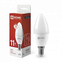 Лампа светодиодная LED-СВЕЧА-VC 11Вт свеча 4000К нейтр. бел. E14 1050лм 230В IN HOME 4690612020471