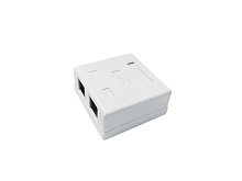 Розетка компьютерная 8P8C (RJ45) UTP кат.5E 2 порта TOKOV ELECTRIC TKE-SMB-8P8C-2P-UTP